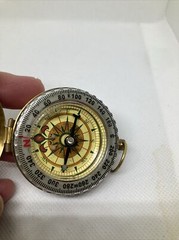 Goldtone Case Water Filled Compass