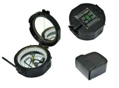 Working Brass Brunton Pocket Vintage Compass With Leather Case 100%