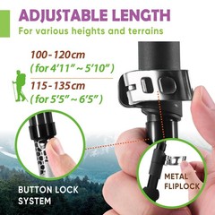 TREKOLOGY Trek-Z Collapsible Hiking Trekking Poles – Balance Support for Sen…