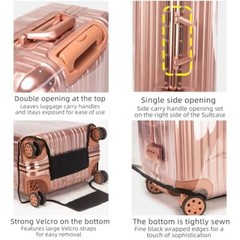 Clear Suitcase Cover PVC Protector with Zip, Waterproof 22inch Full enclosure