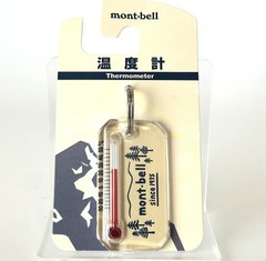mont-bell Zippo Gauge Thermometer Beige Hand-drawn Mountain Logo New