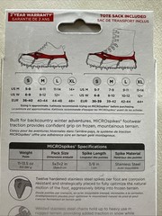 Kahtoola MICROspikes -snow, ice, trail hiking crampons – RED, Small