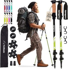 Lightweight 7075 Aluminum Trekking Poles – Collapsible 2 Pack for Hiking