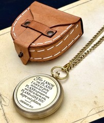 Jeremiah 2911 Brass Engraved Compass Christian First Communion Baptism Gift