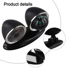 Car Compass with Built in Thermometer Compact Design for Easy Placement