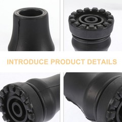 Trekking Pole Protector 2Pack Rubber Anti Slip for Hiking 1.9X1.5X1.5in