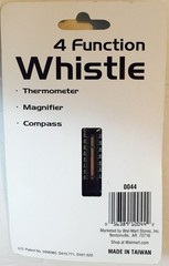 4 Function Whistle + Thermometer + Magnifier + Compass – 056389100442 – Ozark