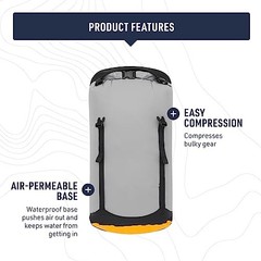Sea to Summit eVac Compression Dry Bag, Waterproof HIghRise Grey 5 Liter