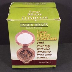 Essex Brass Compass Model 42433 Mirror Sine Chart 3″ W/Original Box *READ*
