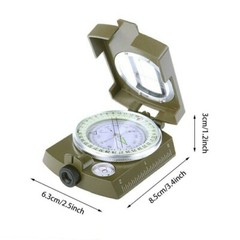 Portable Camping Compass Military Army Geology Lensatic Prismatic Compass
