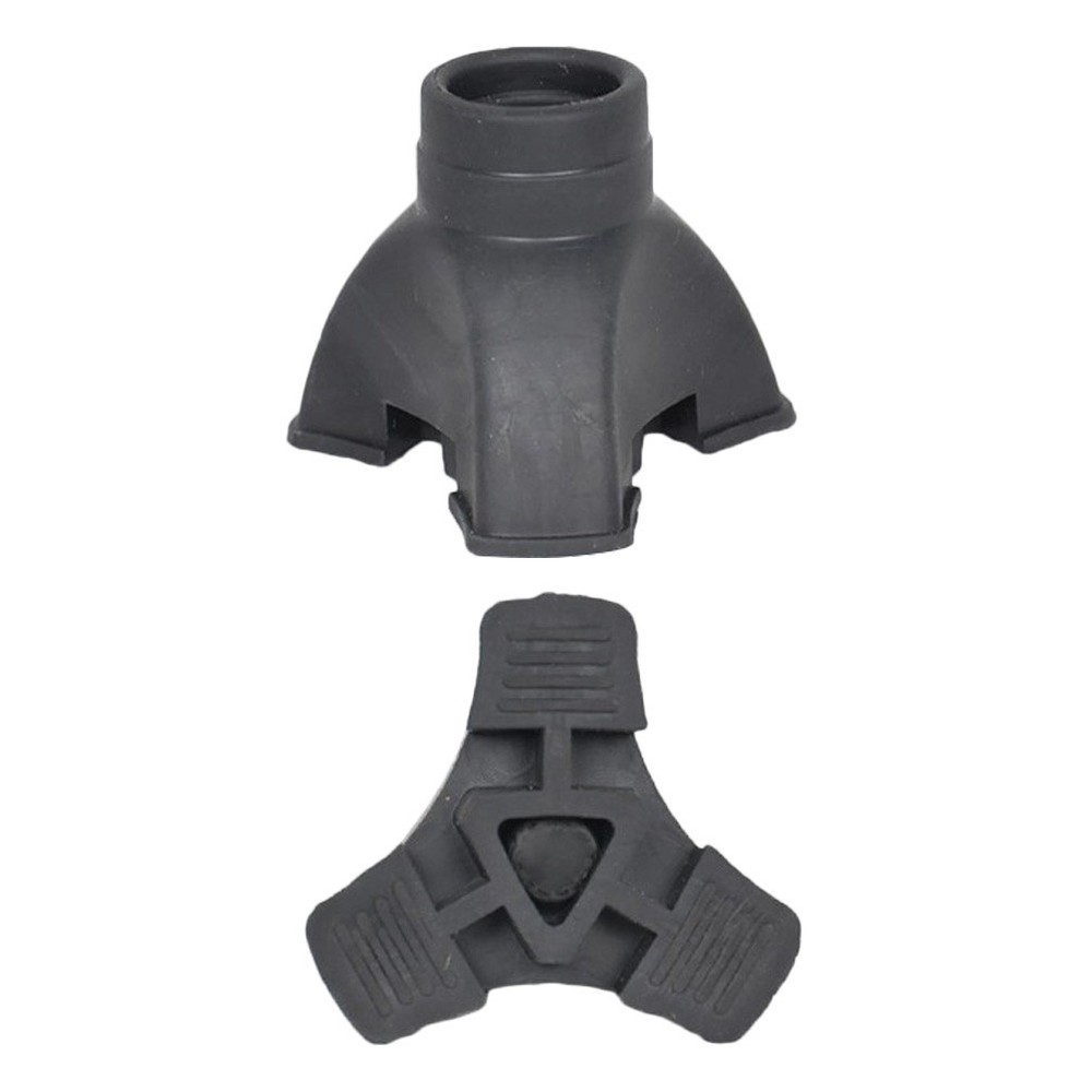 2Pcs Durable Anti Slip Crutch Tips Walking Cane Accessories Black