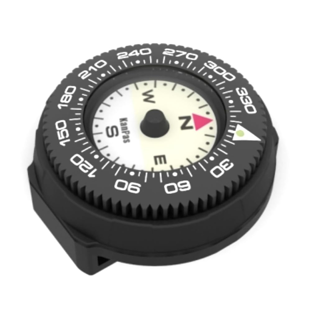Kanpas Mini Button Map Compass with Turnable Bezel for Watchband Every Day Carry