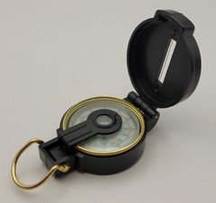 Vintage Engineer Lensatic Directional Compass Black Made in Taiwan