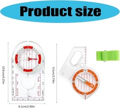 VIGOR Thumb Compass for Map Reading – Multifunction Navigation Compass with Rule