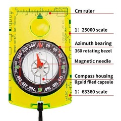 Waterproof Outdoor Compass for Hiking Camping Backpacking Orienteering Map Readi