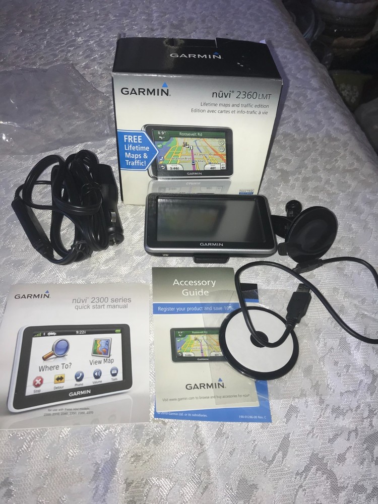 GARMIN Nuvi 2360LMT GPS Navigator LIFETIME MAPS 4.3″ Screen COMPLETE & WORKS EUC