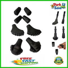 Enhanced Grip Trekking Pole Tips – 4-Pair Set of Long-Lasting Rubber Protectors