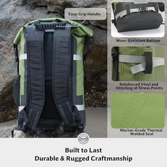 5/10/25/30/40/55L Waterproof Dry Bag- Roll-Top 40L 40l Green (With Phone Case)
