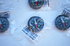 LOT 10 Mini Compass Clear Liquid filled Small Portable Outdoor 32mm DIAMETER