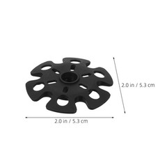 1 Set Lightweight Hiking Pole Tip Protectors Rubber Ends for Snow Mud Black