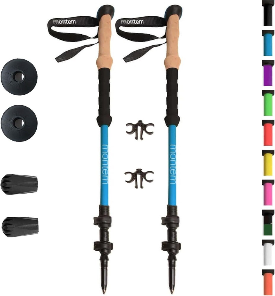 Ultra Strong Trekking, Walking,and Hiking Poles – One Pair (2 PCS) – Collapsible
