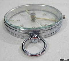 Vintage Clear Glass Handheld Hiking Camping Mapping Compass Made in Japan