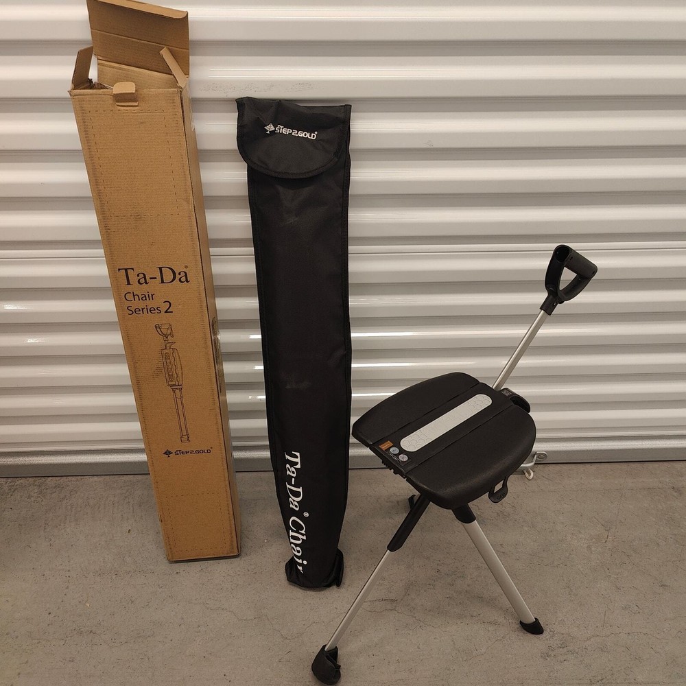 STEP2GOLD Ta-Da Chair Series 2, Portable Trekking Hiking Pole in Black, 34″