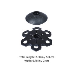 6Pcs Durable Rubber Trekking Pole Tips Outdoor Hiking Accessories Black