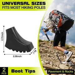 Trekking Pole Rubber Tips Protectors,Hiking Pole Tips Accessories for Most St…