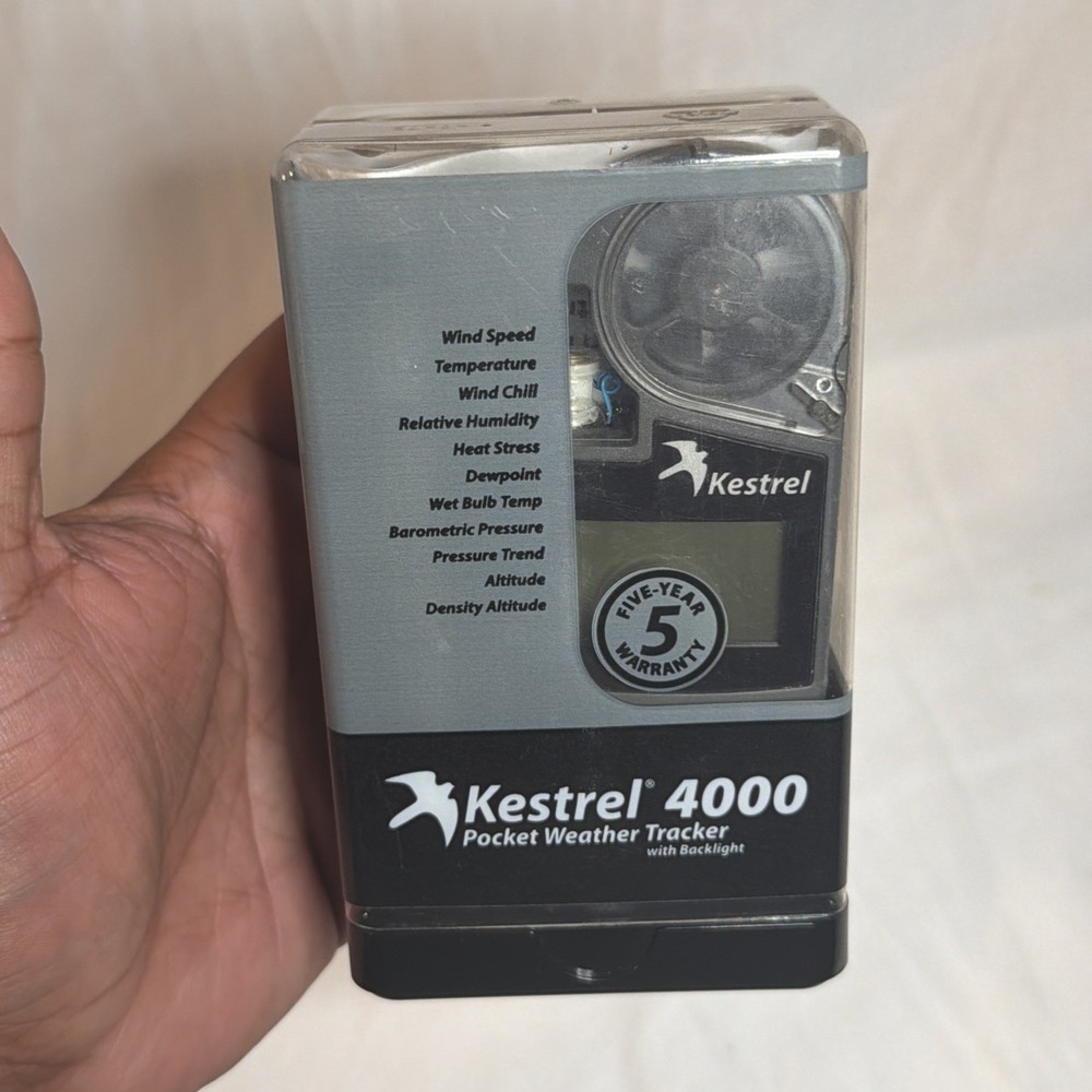 Kestrel 4000 Pocket Weather Tracker Wind Meter Anemometer w/ Case Lanyard Manual