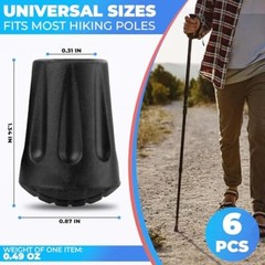 6x Puntas de goma para bastones de senderismo Puntas para bastones de trekking