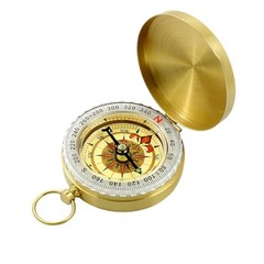 Waterproof Brass Survival Compass for Hiking & Camping – Pocket Navigation