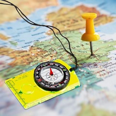 9 Pieces Orienteering Compass Hiking Backpacking Camping Compass Map Reading …