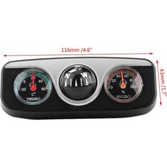 3 in1 Car Dashboard Thermometer Navigation Compass Ball for Boat Marine Truck