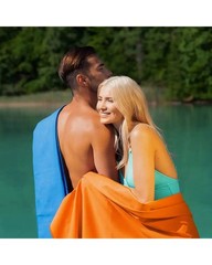 Fit-flip towel / shower cover in microfiber 70×140 cm, orange