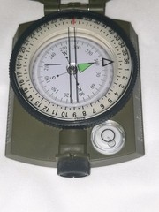 Compass Military Lensatic Sighting Camping w/ Carrying Bag Waterproof