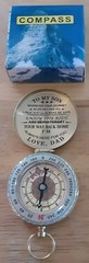 PP Bean Classic Compass “To My Son…Love Dad” Gold Pocket Compass NEW NIB