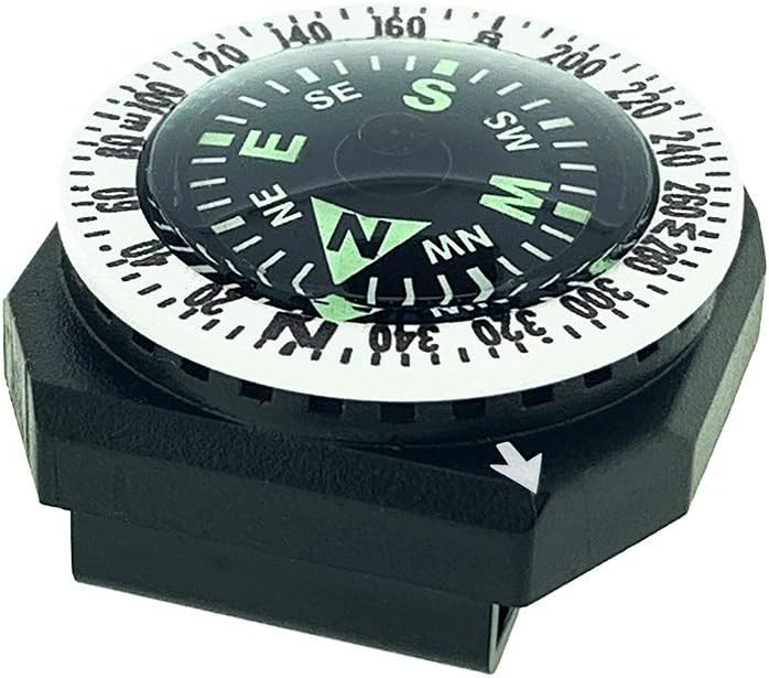 Sun Company GoCompass – Micro Orienteering Wrist Compass | Watch Band or