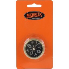 Marbles Brass Large Pocket Compass Camping Waterproof Revolving Black Face