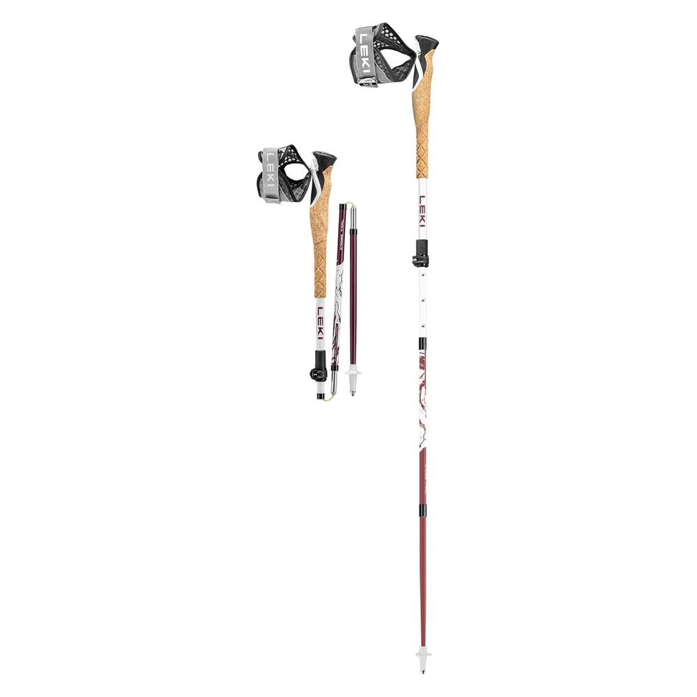 LEKI Cross Trail FX Superlite Compact 100-120cm White/Ferra/Black Trekking Poles