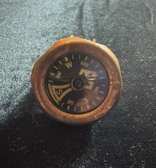 Vintage West German Pin-On Belt Field Compass