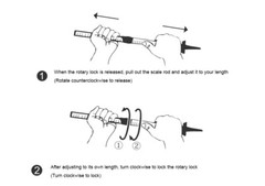 2X Trekking Poles Nordic Walking Hiking Sticks Adjustable Anti-shock Alpenstock
