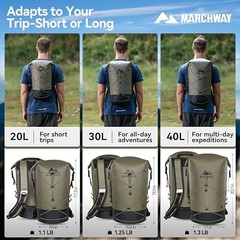 Floating Roll Top Dry Bag, Flexible Lightweight TPU Waterproof 30L Green