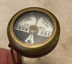 Vintage TRU-NORD Brass Clip On Compass V E Budlong Brainerd, Minn. Works