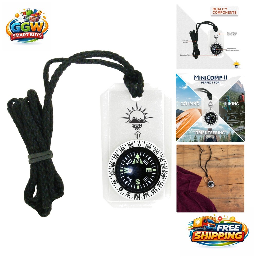 Pocket-Sized Orienteering Compass – Luminous Dial & Rotating Bezel for Precision