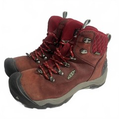 Keen Targhee Mid Waterproof Hiking Boots Women’s US 9 Burgundy Red Leather