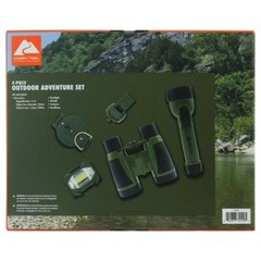 NEW Ozark Trail 5 Piece Outdoor Adventure Set Binoculars Compass Flashlight more