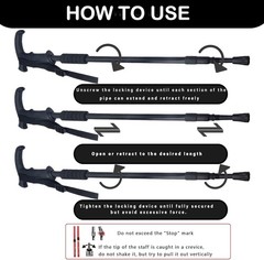 Aluminum Alloy Retractable Trekking Pole for Hiking – 1 Pair