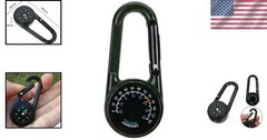 3-in-1 Multifunctional Compass Thermometer Carabiner Keychain for Adventures