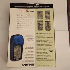 Garmin eTrex Legend Handheld Waterproof Hiking GPS, Built-in Basemap, PC Cable